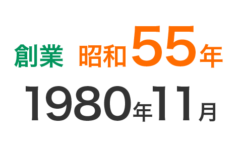 創業 昭和55年1980年11月